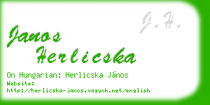 janos herlicska business card