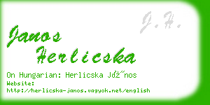 janos herlicska business card